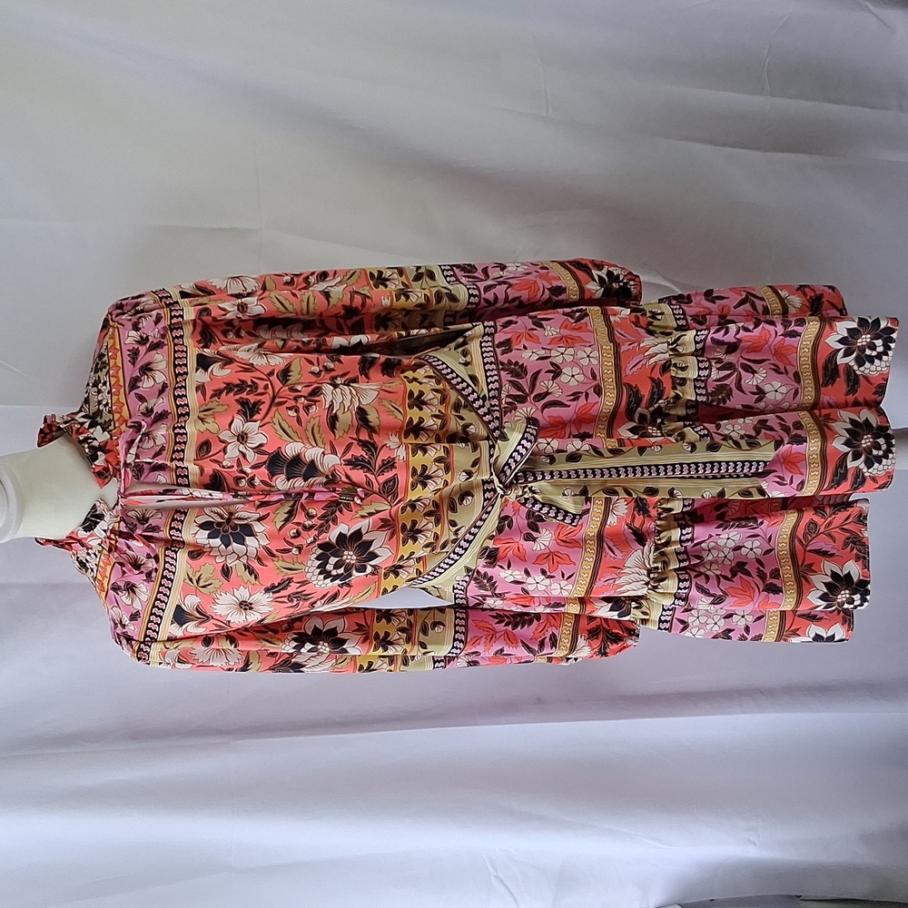 Vince Camuto Floral Belted Tiered Dress 4